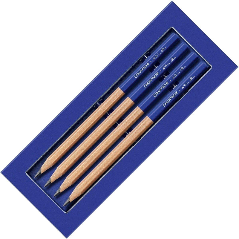 Caran d'Ache, Bleistift, KLEIN BLUE®, 4er GRAPHITSTIFTE-SET, Blau-4