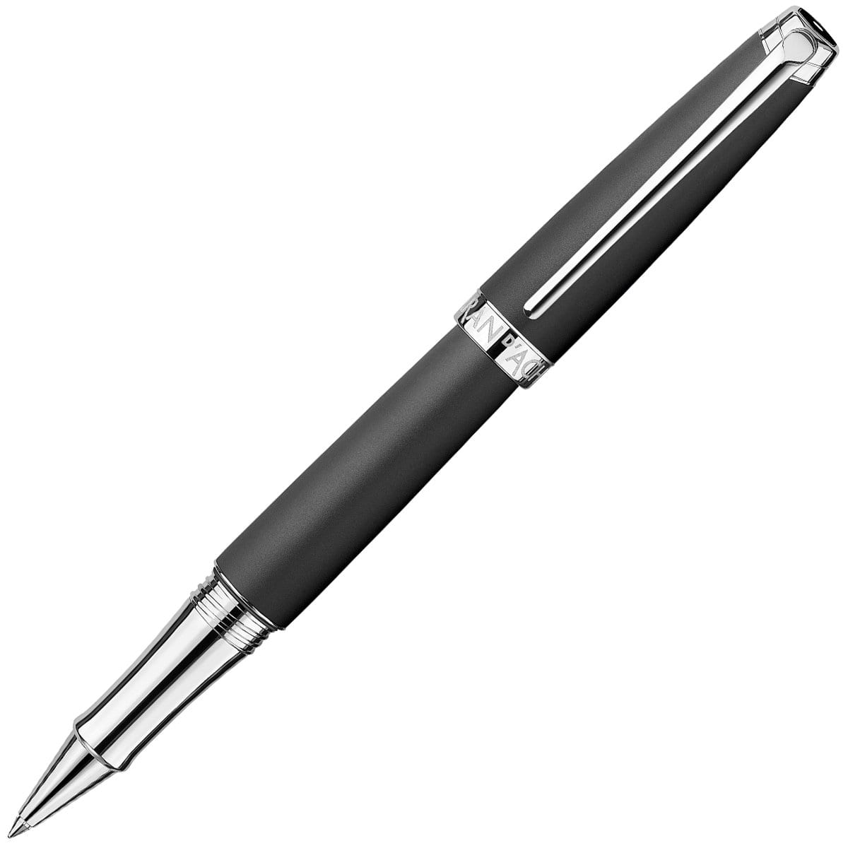 Caran d'Ache, Tintenroller, Léman, Mattschwarz, versilbert/rhodiniert-1