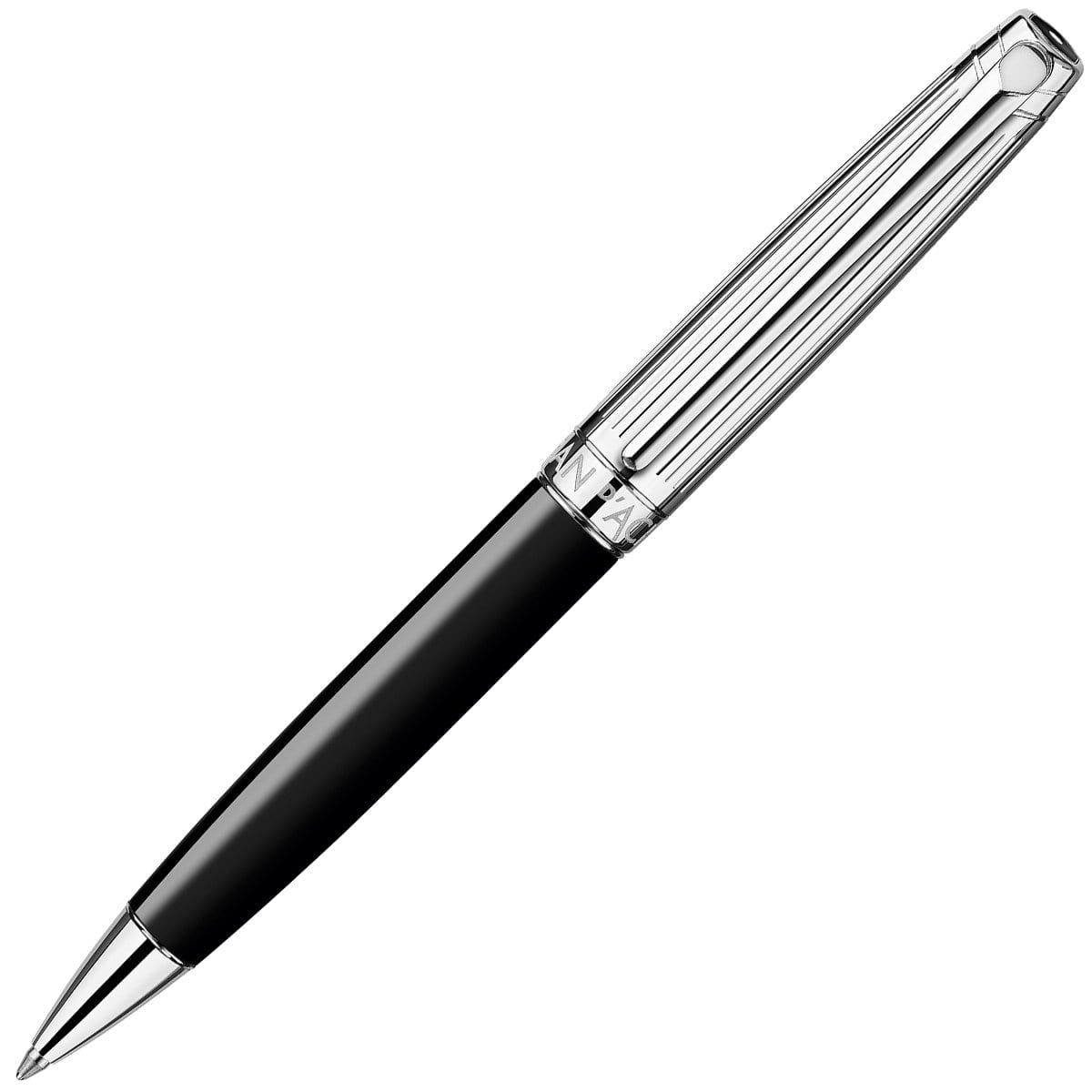 Caran d'Ache, Kugelschreiber, Léman, Bicolor Schwarz, versilbert/rhodiniert-1