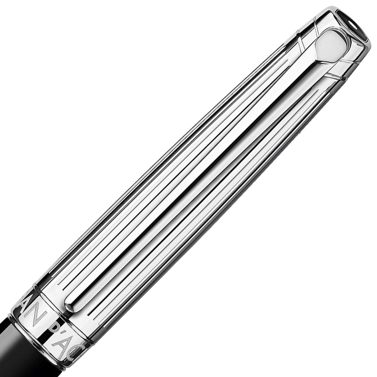 Caran d'Ache, Kugelschreiber, Léman, Bicolor Schwarz, versilbert/rhodiniert-3