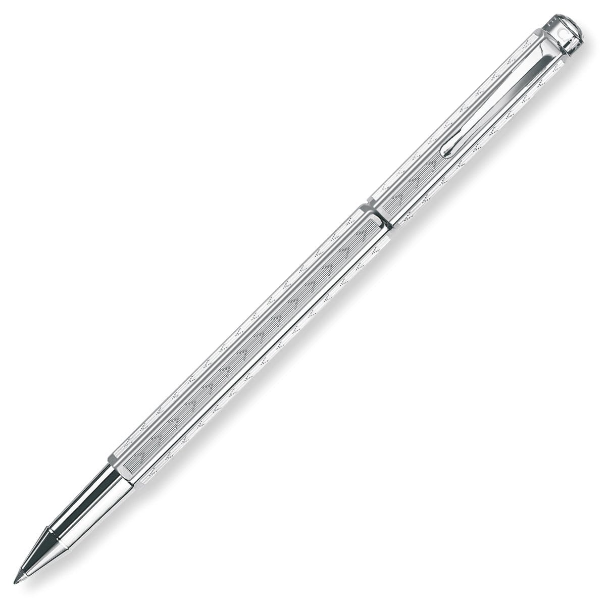 Caran d'Ache, Tintenroller, Ecridor, Chevron versilbert/palladiert-1