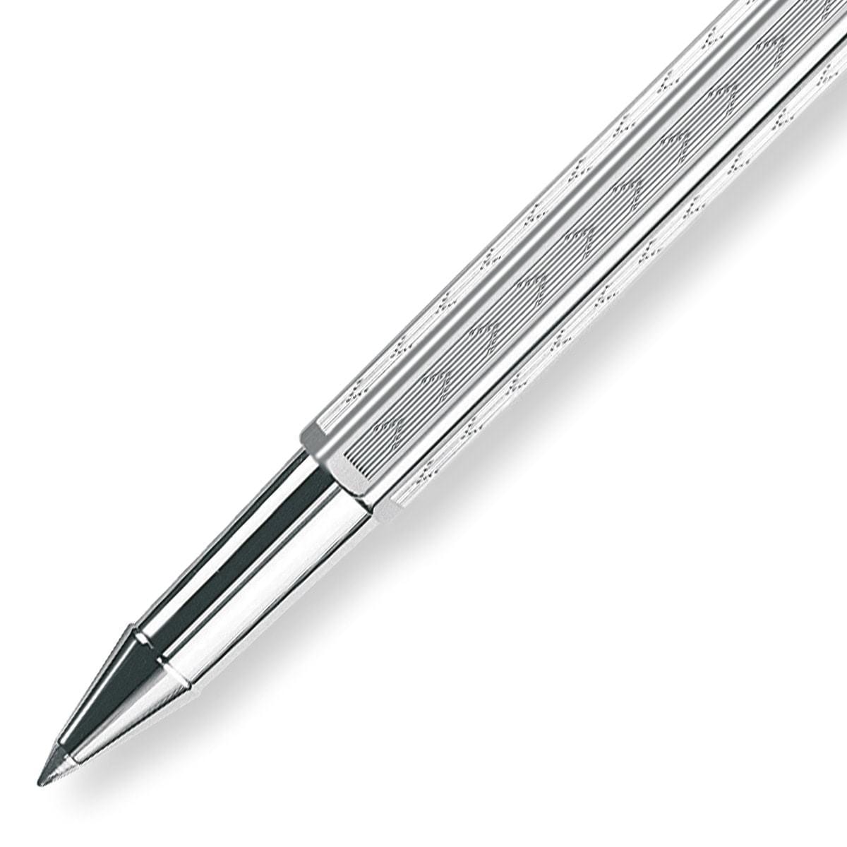 Caran d'Ache, Tintenroller, Ecridor, Chevron versilbert/palladiert-2