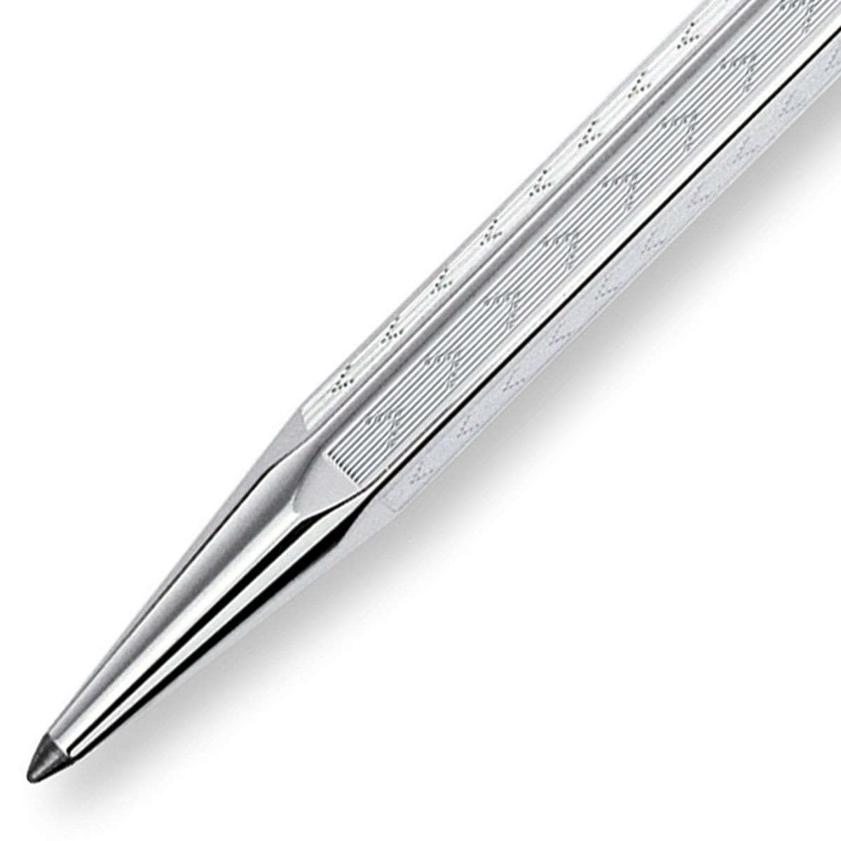 Caran d'Ache, Kugelschreiber, Ecridor, Chevron versilbert/palladiert-2