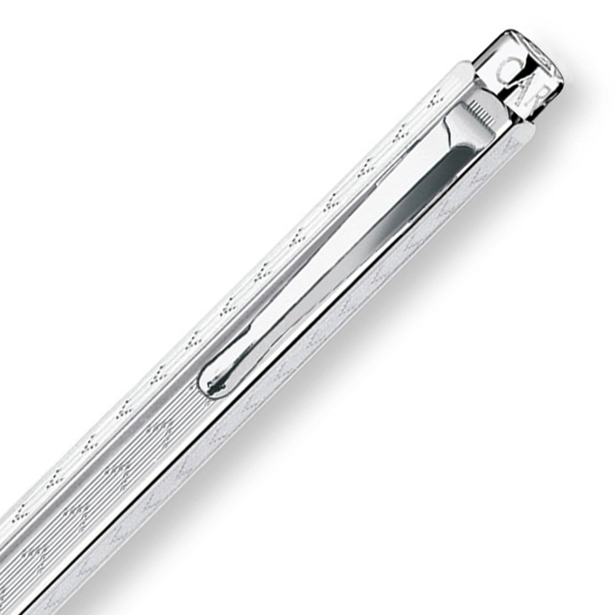 Caran d'Ache, Kugelschreiber, Ecridor, Chevron versilbert/palladiert-3