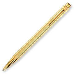 Caran d'Ache, Kugelschreiber Ecridor, Chevron vergoldet, gold