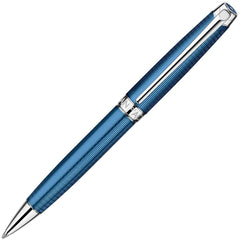 Caran d'Ache, Kugelschreiber Léman, versilbert/rhodiniert, Grand Bleu