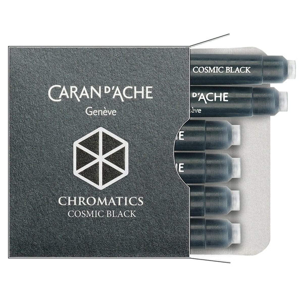Caran d'Ache, Tintenpatronen, Chromatics - Päckchen mit 6 Stück, Cosmic Black-1