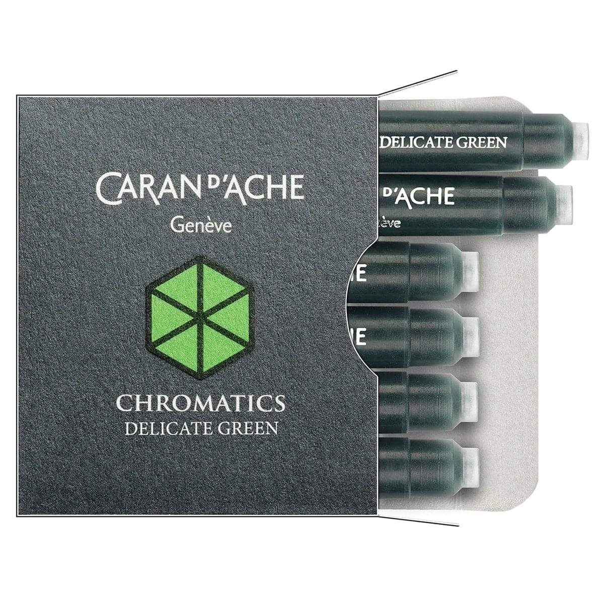 Caran d'Ache, Tintenpatronen, Chromatics - Päckchen mit 6 Stück, Delicate Green-1