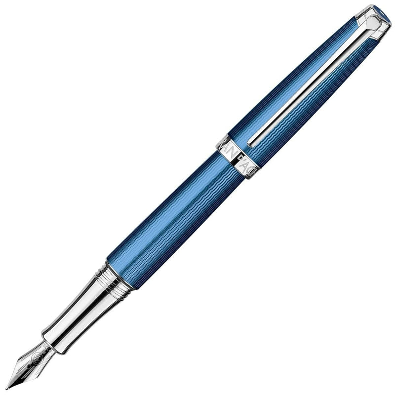 Caran d'Ache, Füller, Léman, Grand Bleu, versilbert/rhodiniert, Blau-1