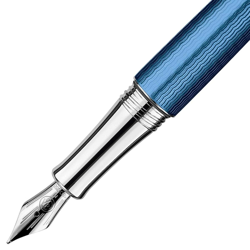 Caran d'Ache, Füller, Léman, Grand Bleu, versilbert/rhodiniert, Blau-2