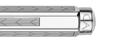 Caran d'Ache, Kugelschreiber Ecridor, Cubrik versilbert/palladiert, silber