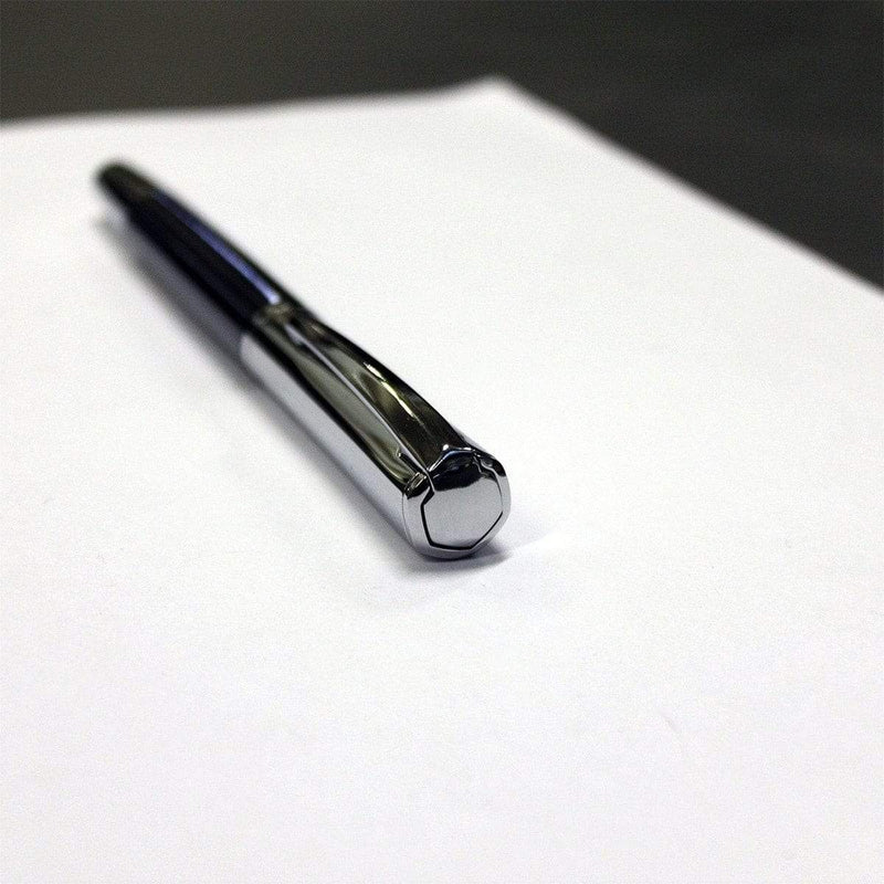 Cerruti 1881, Tintenroller, Conquest, dunkelblau, chrom-5