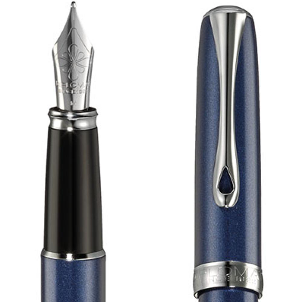 Diplomat, Füller, Excellence A2, Midnight blue chrom-2