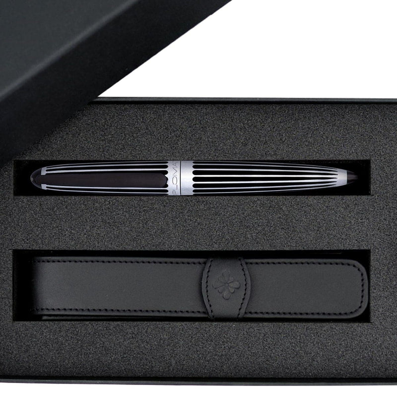 Diplomat Set Aero Füller & 1er Stifteetui & Tintenglas Stripes Black-2