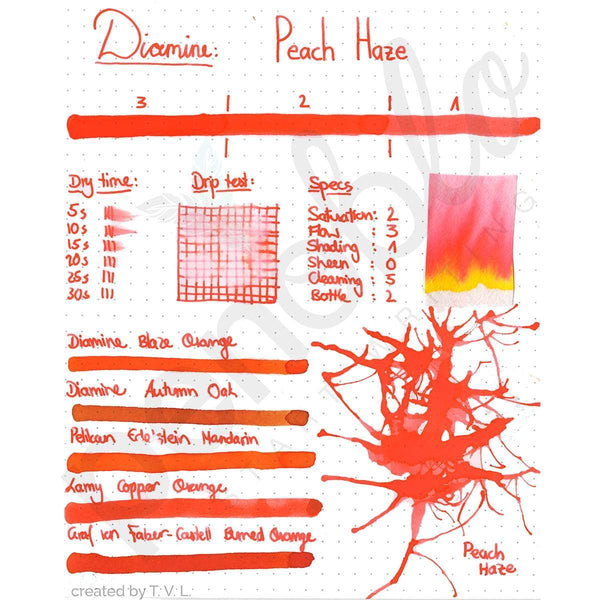 Diamine, Tintenglas, 80 ml, Peach Haze-2