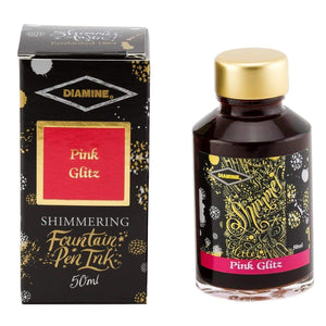 Diamine, Tintenglas, Shimmering 50 ml, Pink Glitz-1