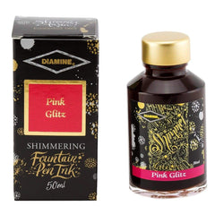 Diamine, Tintenglas Shimmering, 50 ml, Pink Glitz