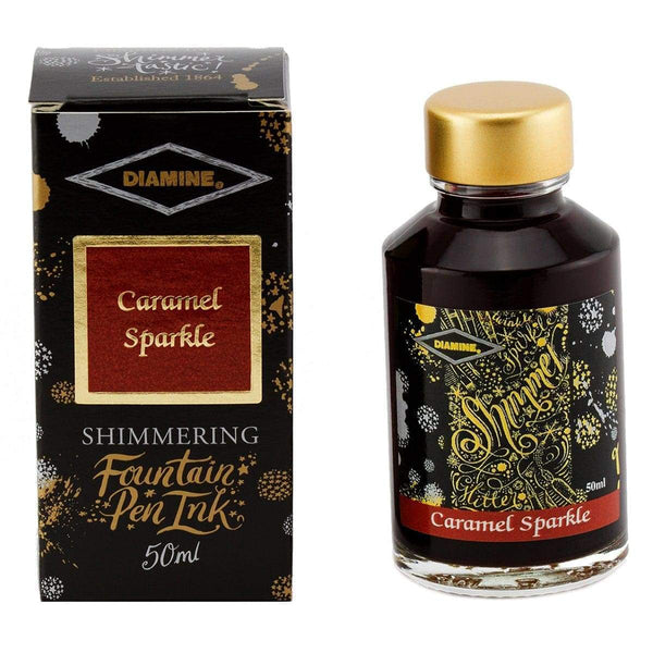 Diamine, Tintenglas, Shimmering 50 ml, Caramel Sparkle-1