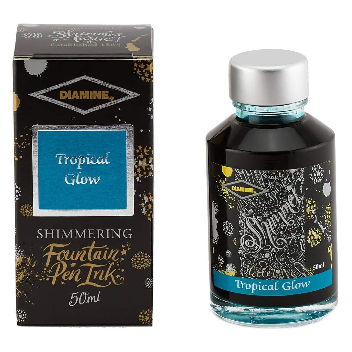 Diamine, Tintenglas, Shimmering 50 ml, Tropical Glow-1