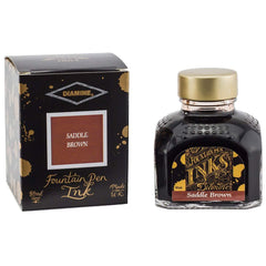 Diamine, Tintenglas Regular, 80 ml, Saddle Brown
