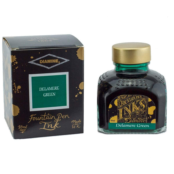 Diamine, Tintenglas, 80 ml, Delamere Green-1