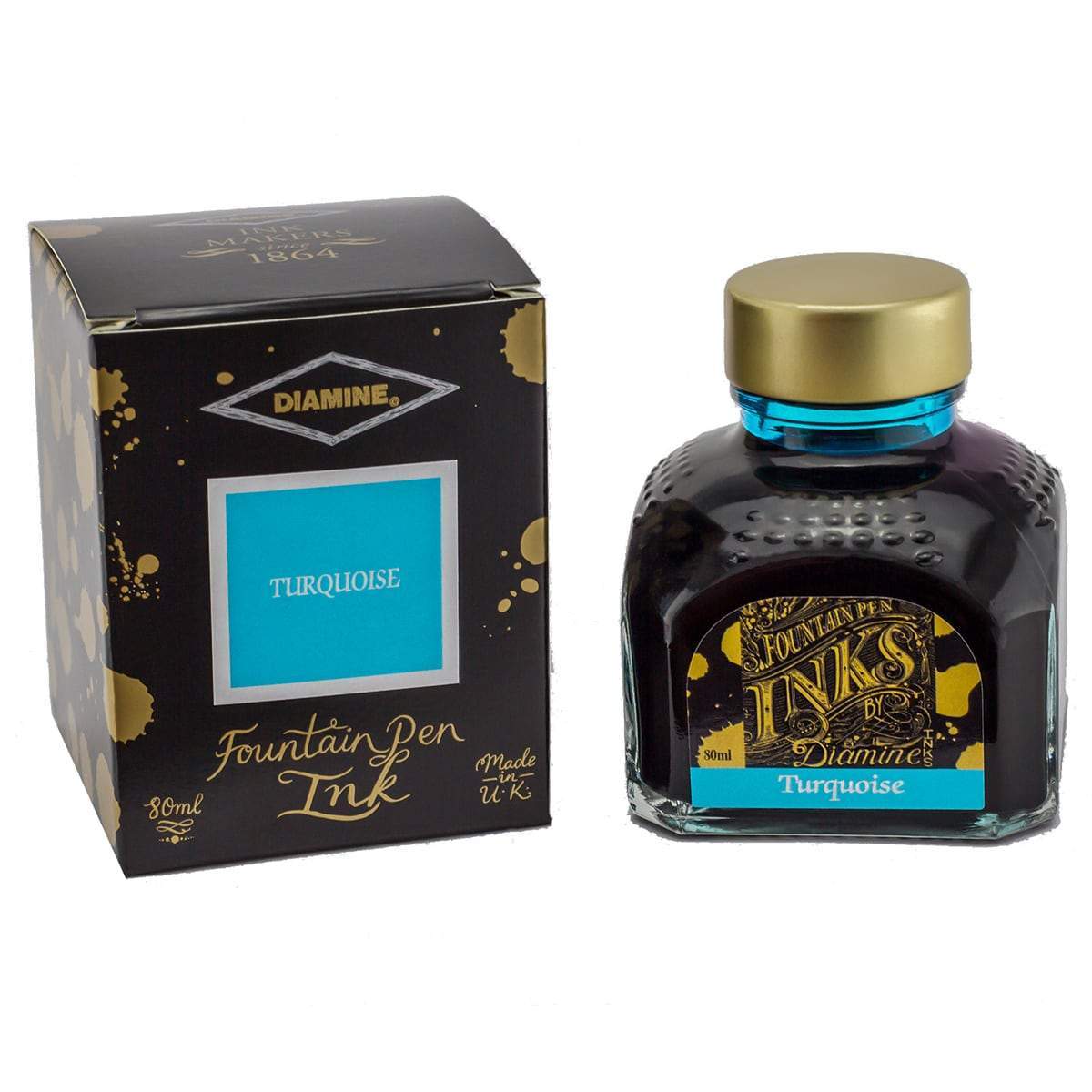 Diamine, Tintenglas, 80 ml, Turquoise-1
