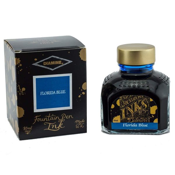 Diamine, Tintenglas, 80 ml, Florida Blue-1