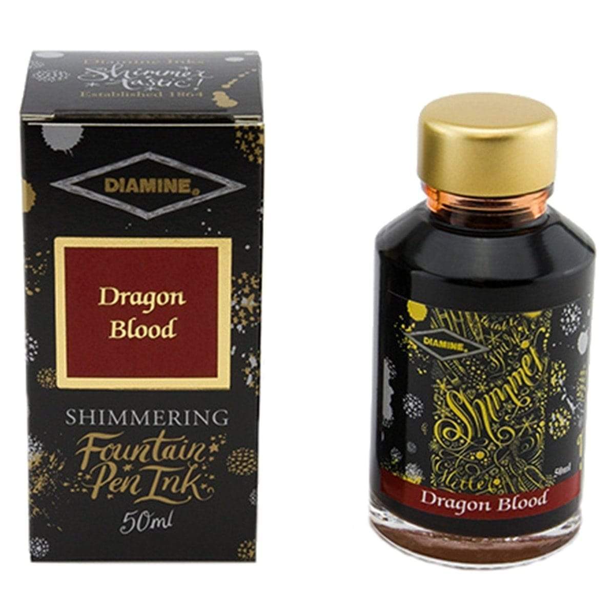 Diamine, Tintenglas, Shimmering 50 ml, Dragon Blood-1