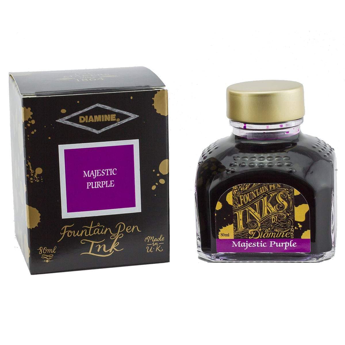 Diamine, Tintenglas, 80 ml, Majestic Purple-1