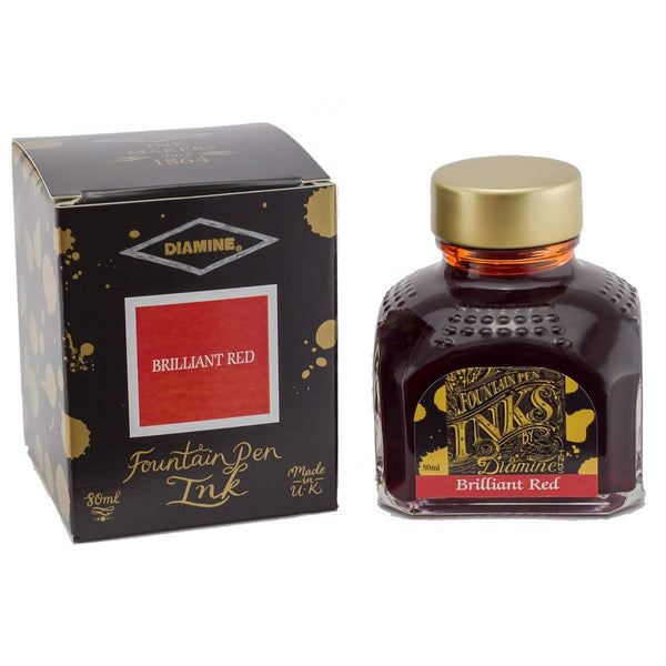 Diamine, Tintenglas, 80 ml, Brilliant Red-1