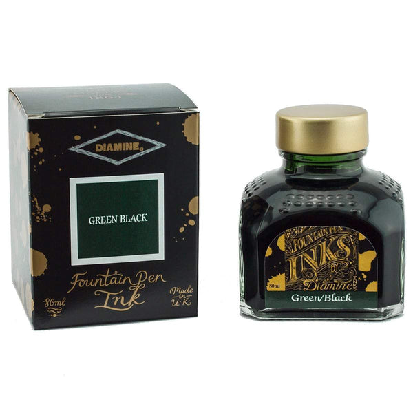 Diamine, Tintenglas, 80 ml, Green/Black-1