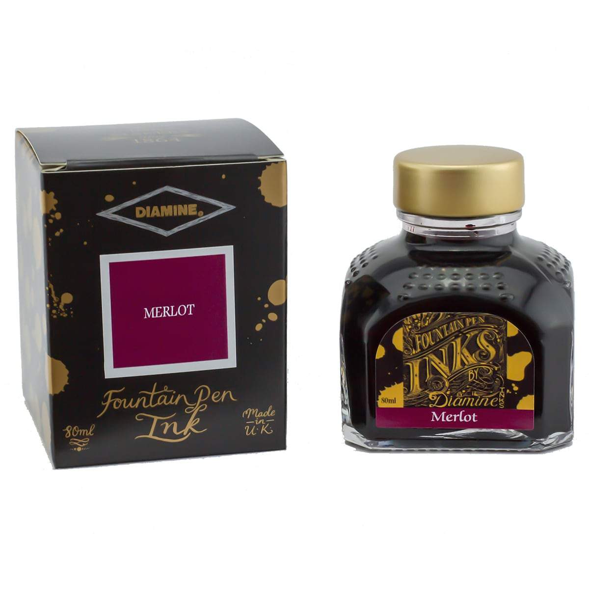 Diamine, Tintenglas, 80 ml, Merlot-1
