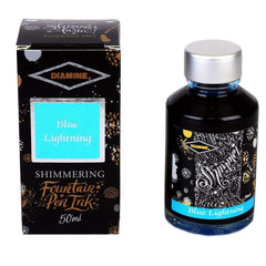 Diamine, Tintenglas Shimmering, 50 ml, Blue Lightning