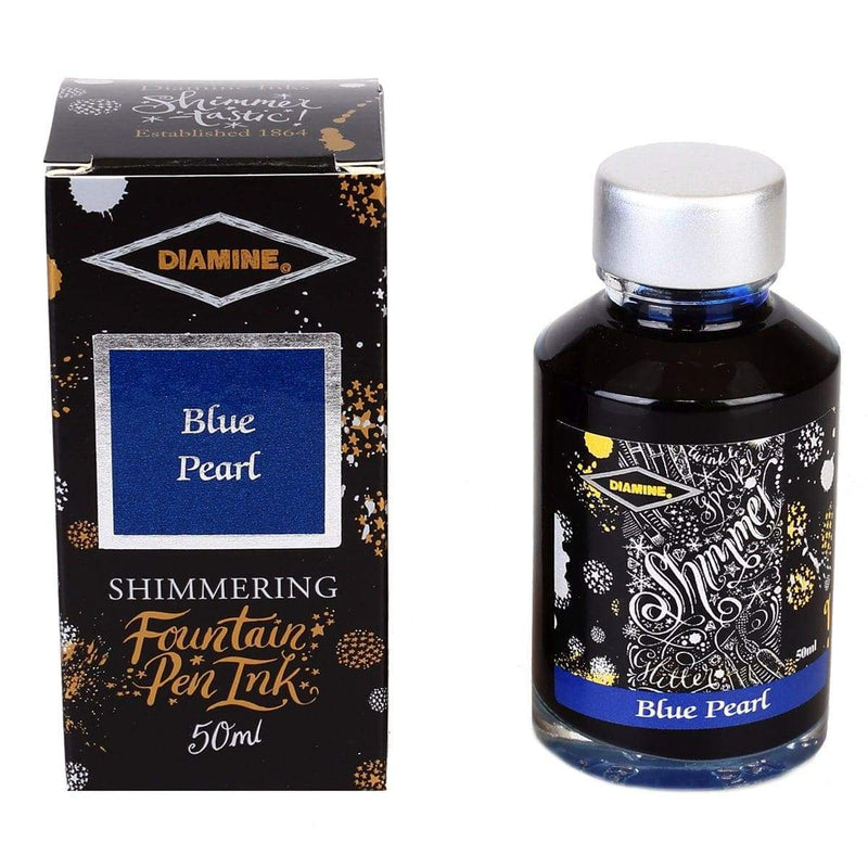 Diamine, Tintenglas, Shimmering 50 ml, Blue Pearl-1