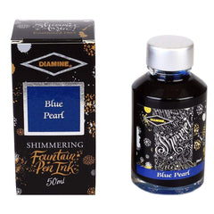Diamine, Tintenglas Shimmering, 50 ml, Blue Pearl