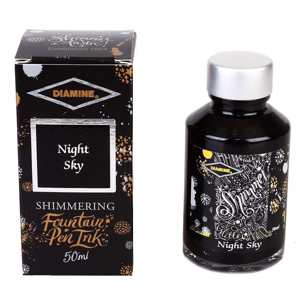 Diamine, Tintenglas, Shimmering 50 ml, Night Sky-1