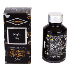 Diamine, Tintenglas Shimmering, 50 ml, Night Sky