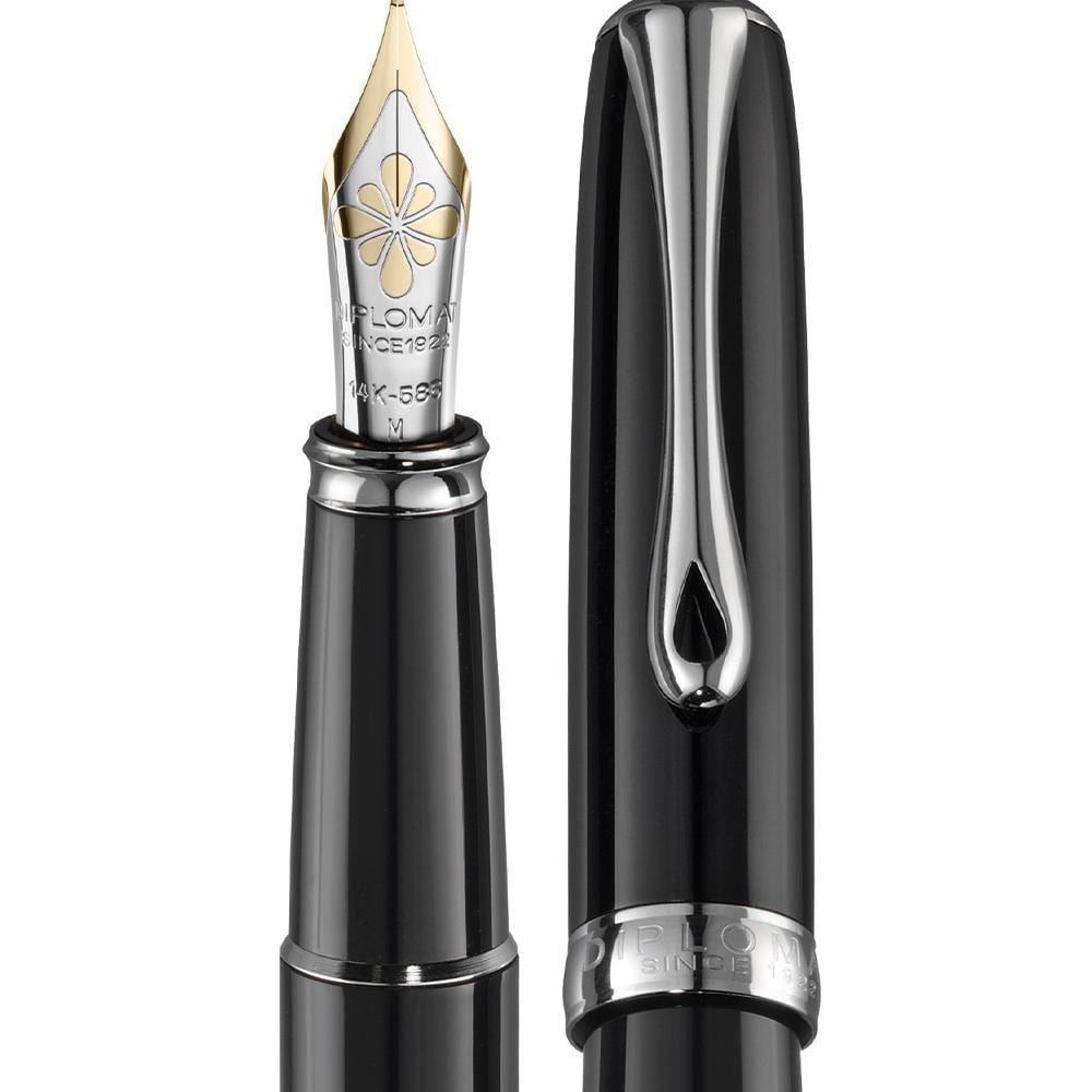 Diplomat, Füller, Excellence A2, lack schwarz 14 kt-2