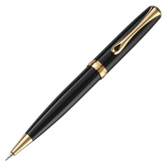 Diplomat, Bleistift Excellence A2, lackiert, vergoldet, schwarz