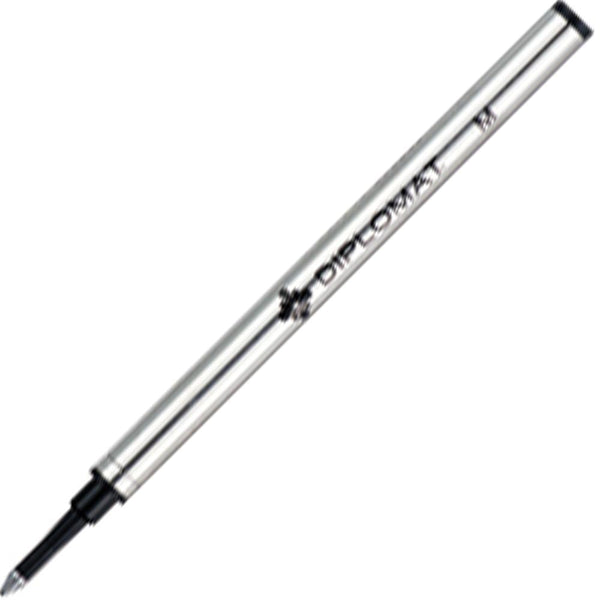 Diplomat, rollerball refill, metal, blue