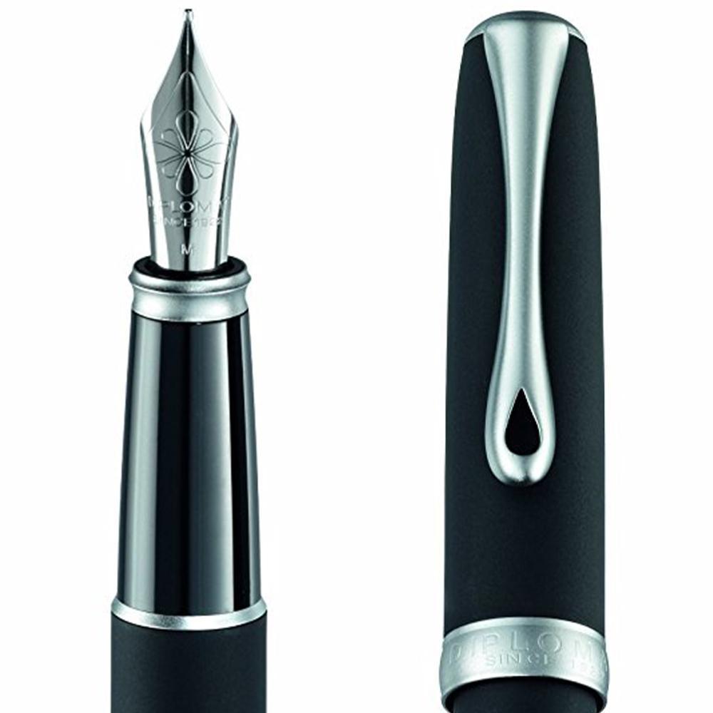 Diplomat, Füller, Excellence A2, lapis schwarz matt chrom-2