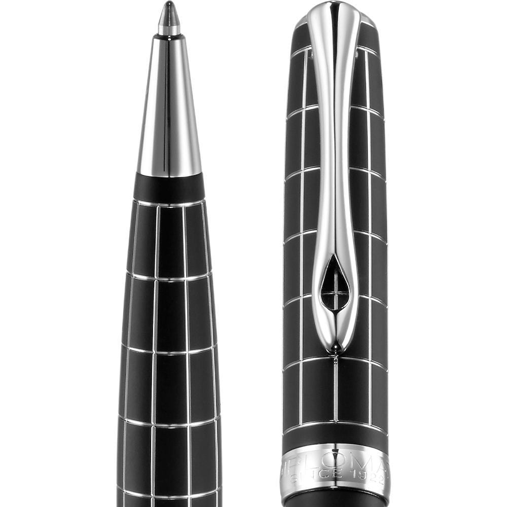 Diplomat, Kugelschreiber, Excellence A plus, Raute guillochiert lapis schwarz easyFLOW-2