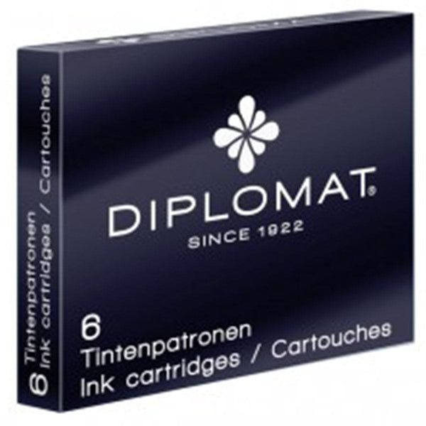 Diplomat, Tintenpatronen, schwarz 6 Stück Packung-1