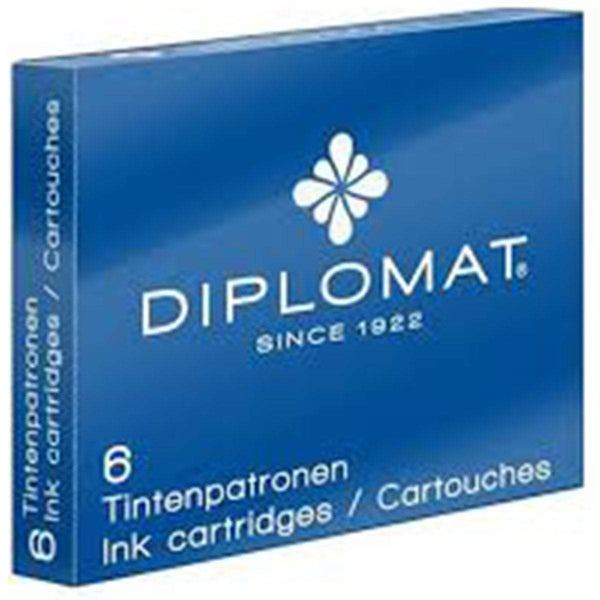 Diplomat, Tintenpatronen, blau 6 Stück Packung-1