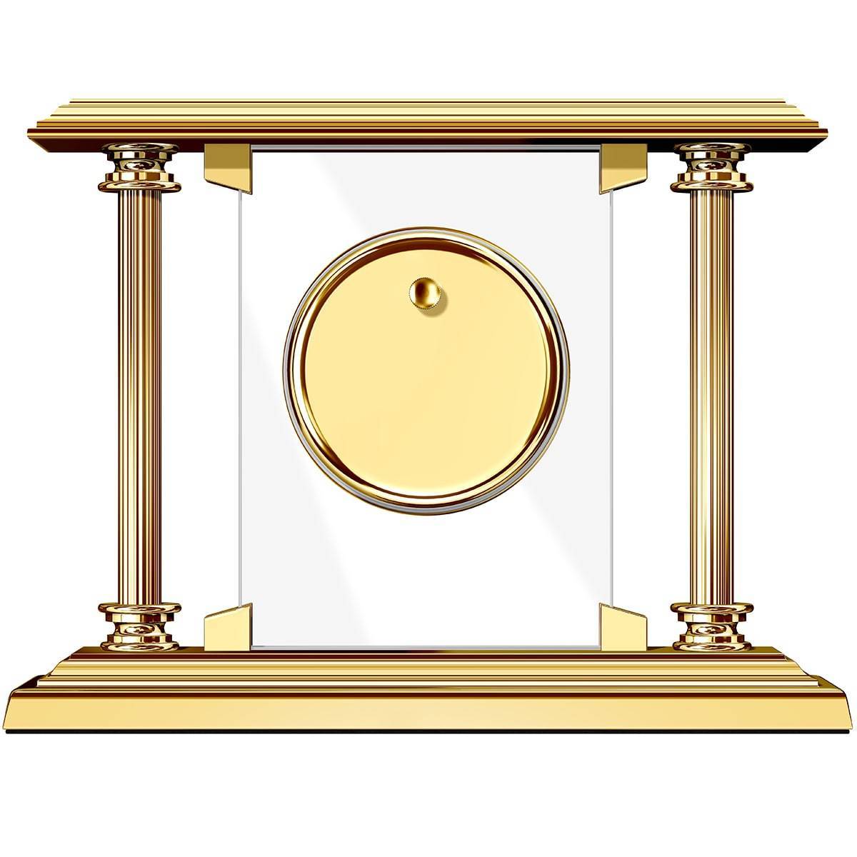 El Casco, Kamin-Uhr, 23 Karat vergoldet-5