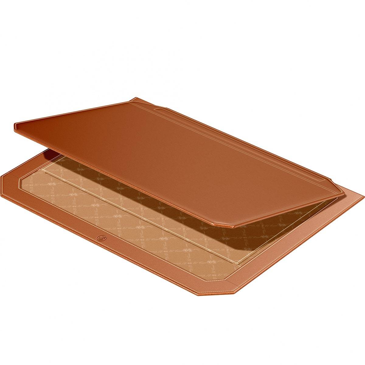 El Casco, Schreibtischunterlage Kalbsleder, pflanzlich gegerbt, cognac