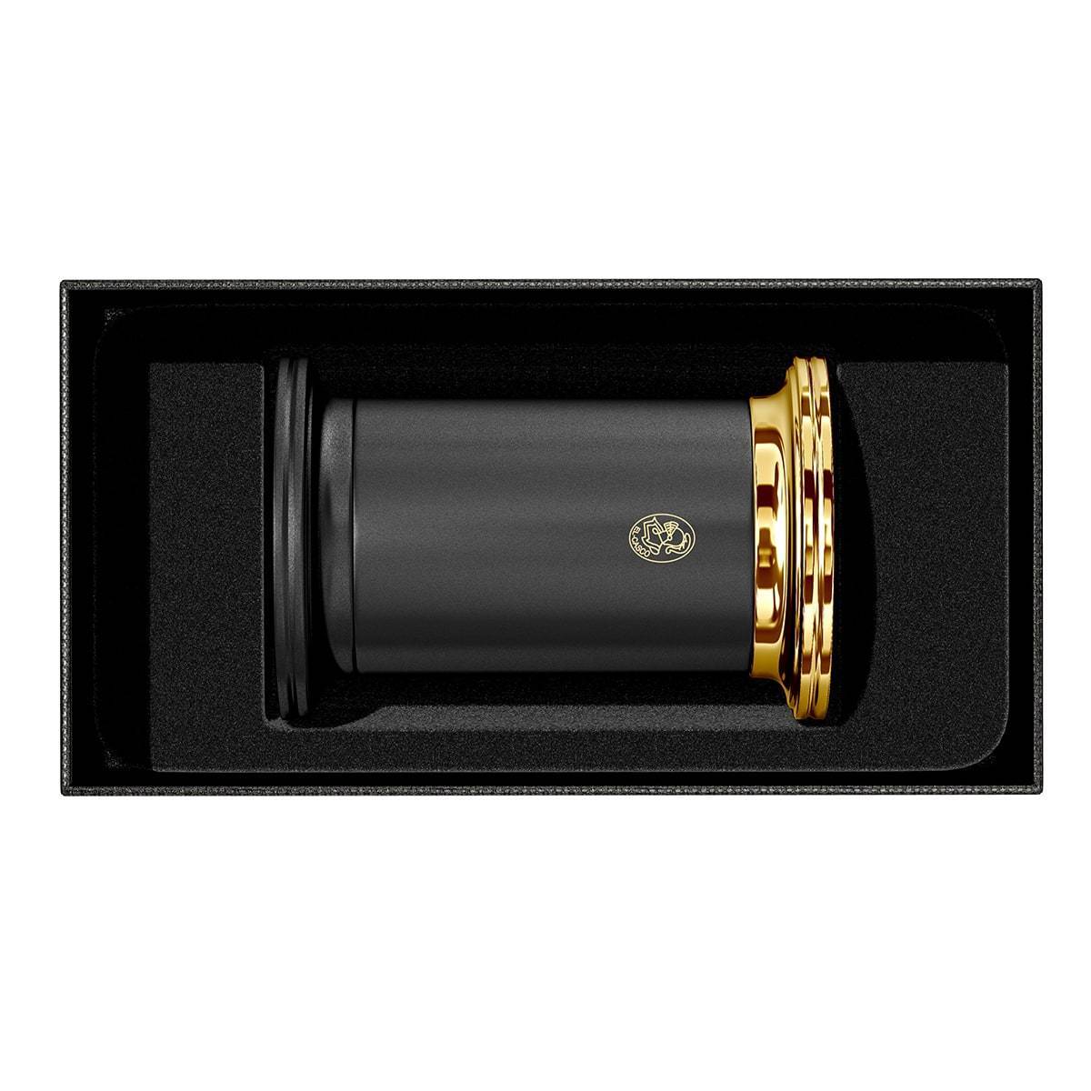 El Casco, Zylinder-Spitzer, Schwarz & 23 Karat vergoldet-4