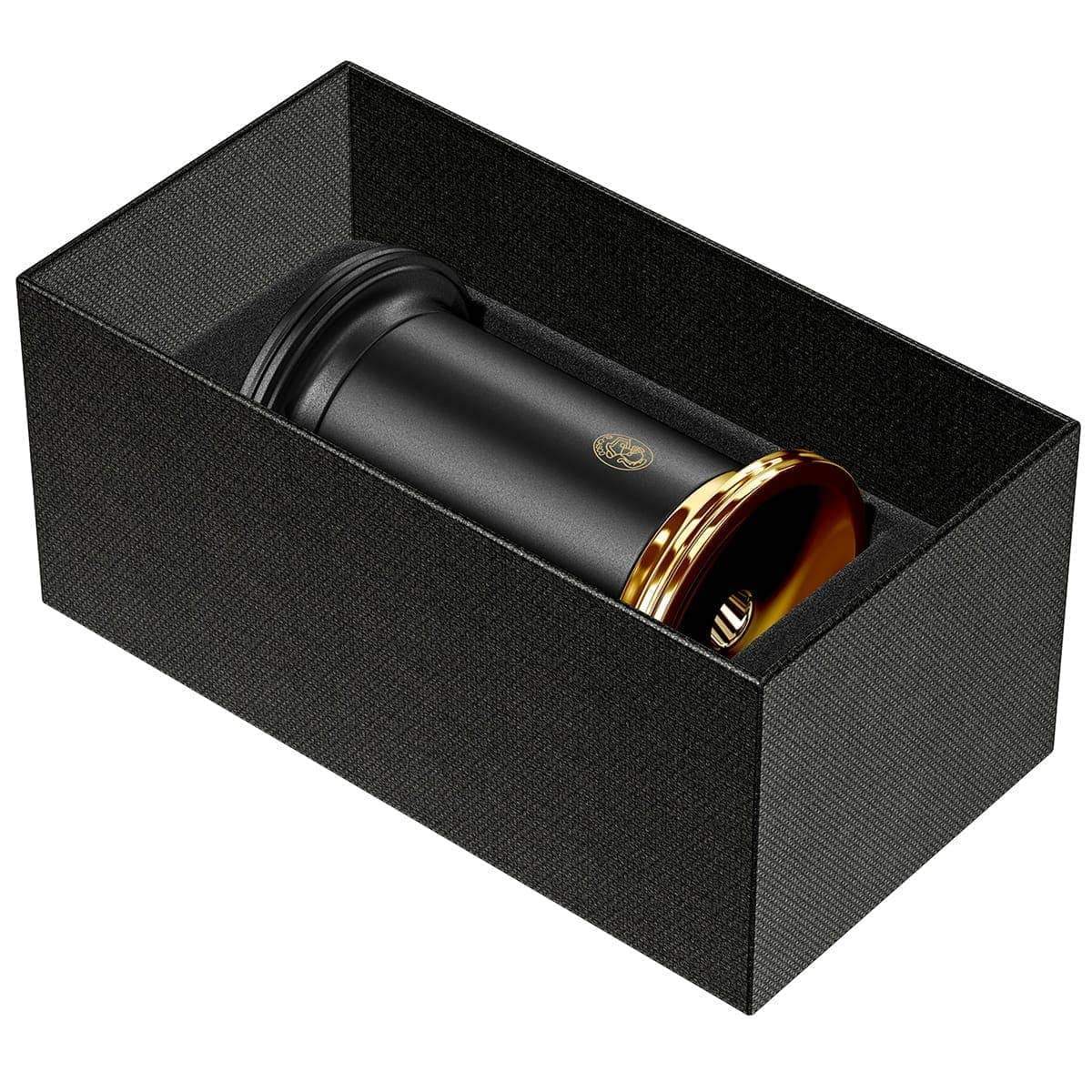El Casco, Zylinder-Spitzer, Schwarz & 23 Karat vergoldet-6