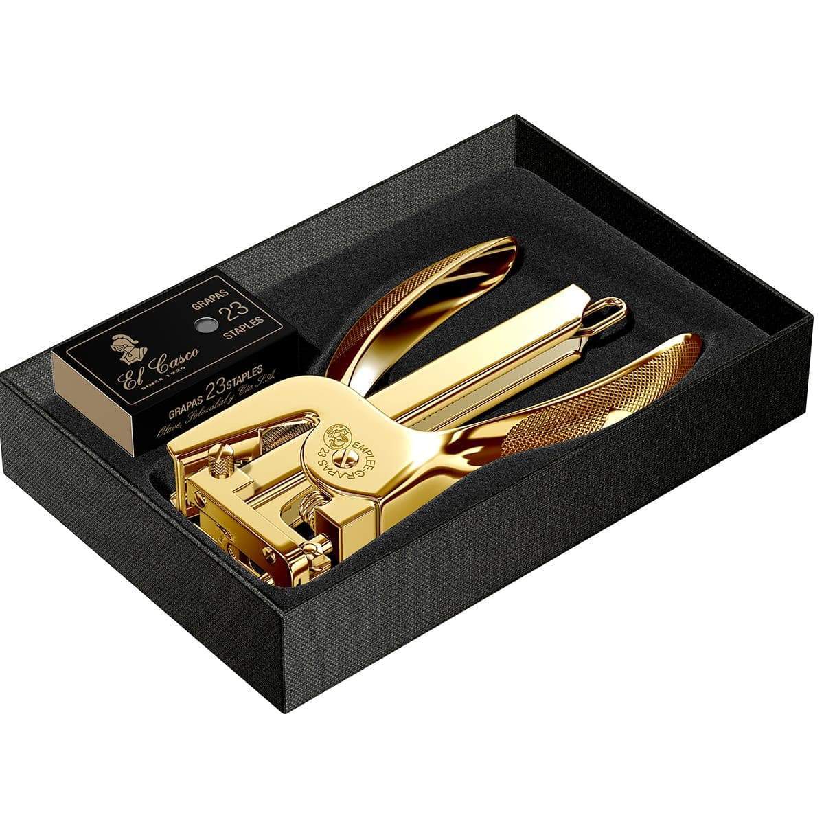 El Casco, Heftzange, 23 Karat vergoldet-9