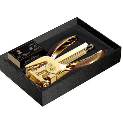 El Casco, Heftzange, 23 Karat vergoldet-9